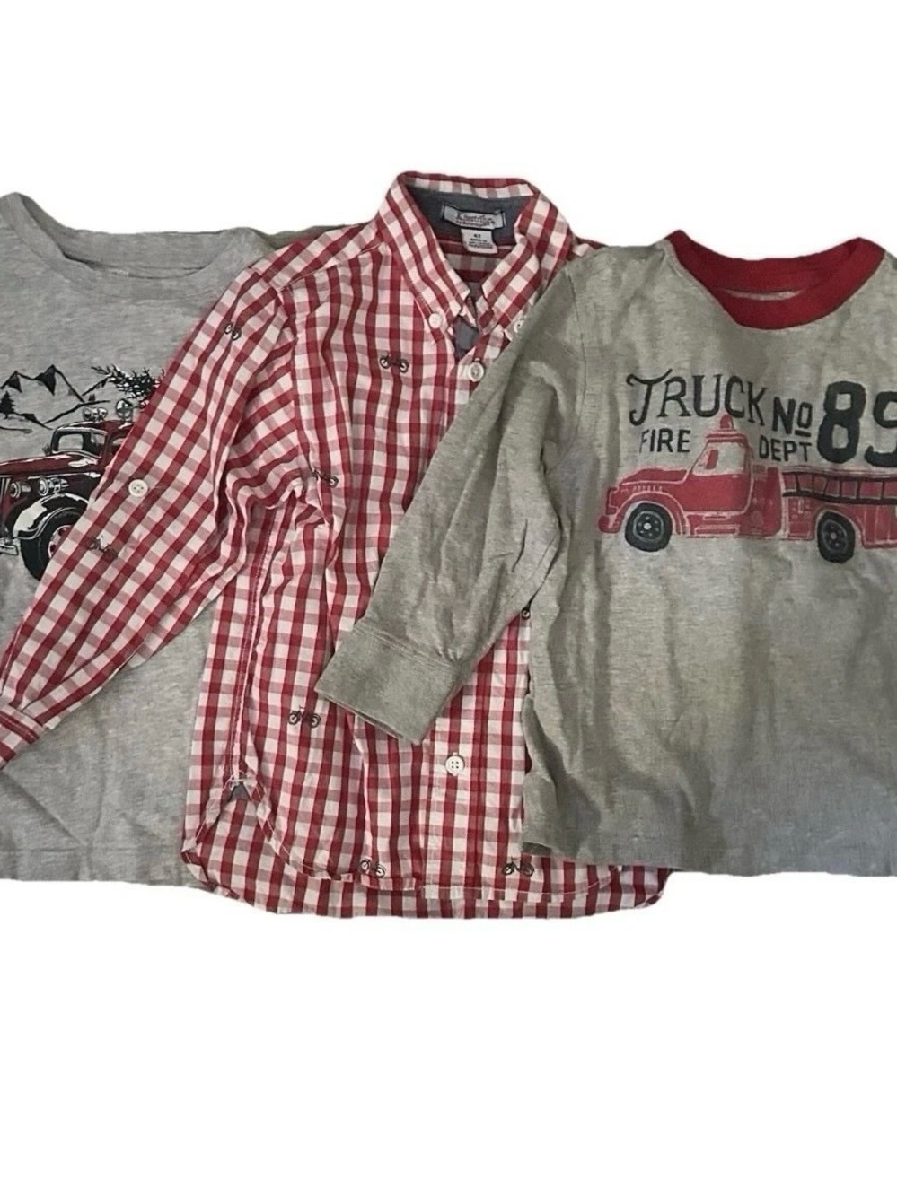 3 Toddler Boy Long Sleeve Shirts Button Down Size 4T